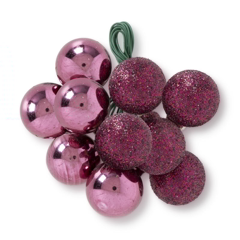 Kerstbal op steker - rood